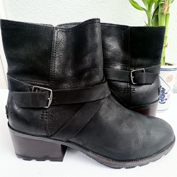 SOREL Cate Black Heeled Women’s Boots Size 9 - Picture 2 of 11